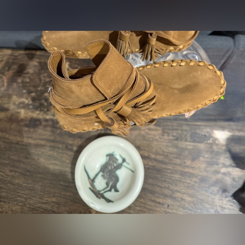 Celine suede bootie moccasin